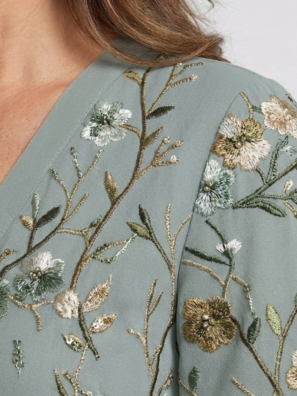 Dianne | Embroidered Floral Maxi Dress