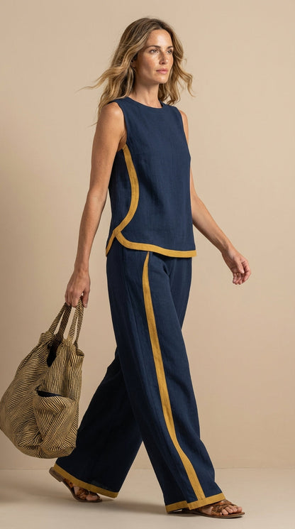 Mia™ | Linen and Cotton Breezy Two-Piece Set