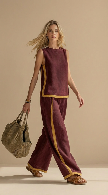 Mia™ | Linen and Cotton Breezy Two-Piece Set