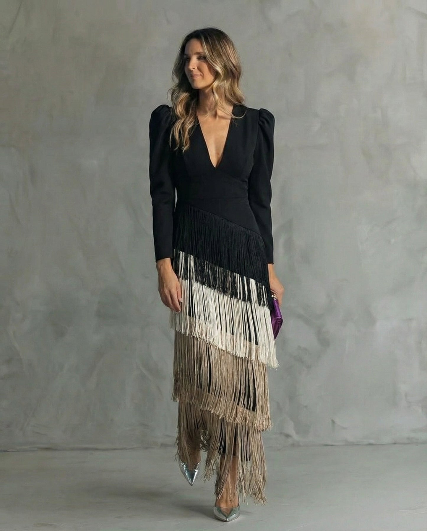Paisley | Casual Dress with Fringe Sleeves