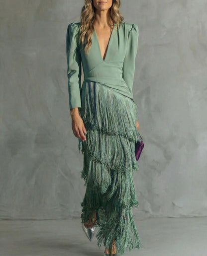 Paisley | Casual Dress with Fringe Sleeves