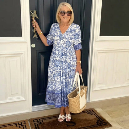 Naomi | Summer V-Neck Floral Dress