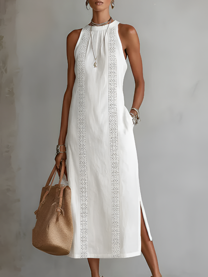 Olivia | Relaxed Mandarin Midi Dress