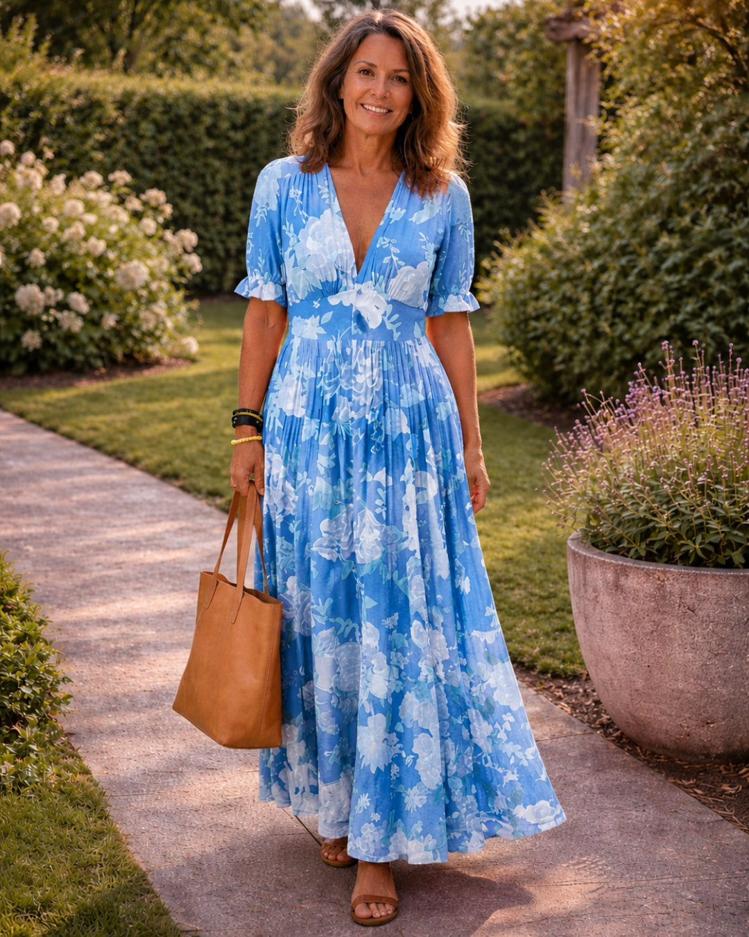Lily | Floral V-Neck Maxi Dress