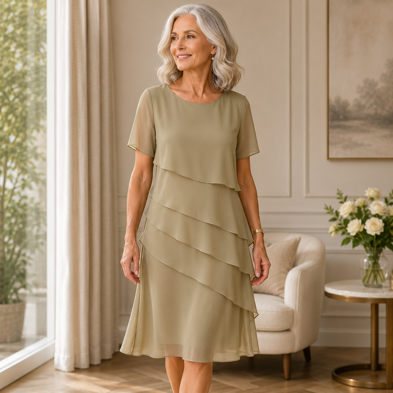 Linda | Ruffle Dress