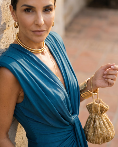 Olivia | Casual Draped Evening Dress