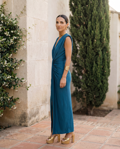 Olivia | Casual Draped Evening Dress