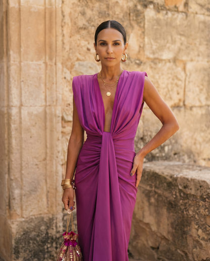 Olivia | Casual Draped Evening Dress