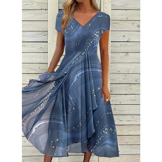 Josephine™  | Elegant V-Neck Midi Dress