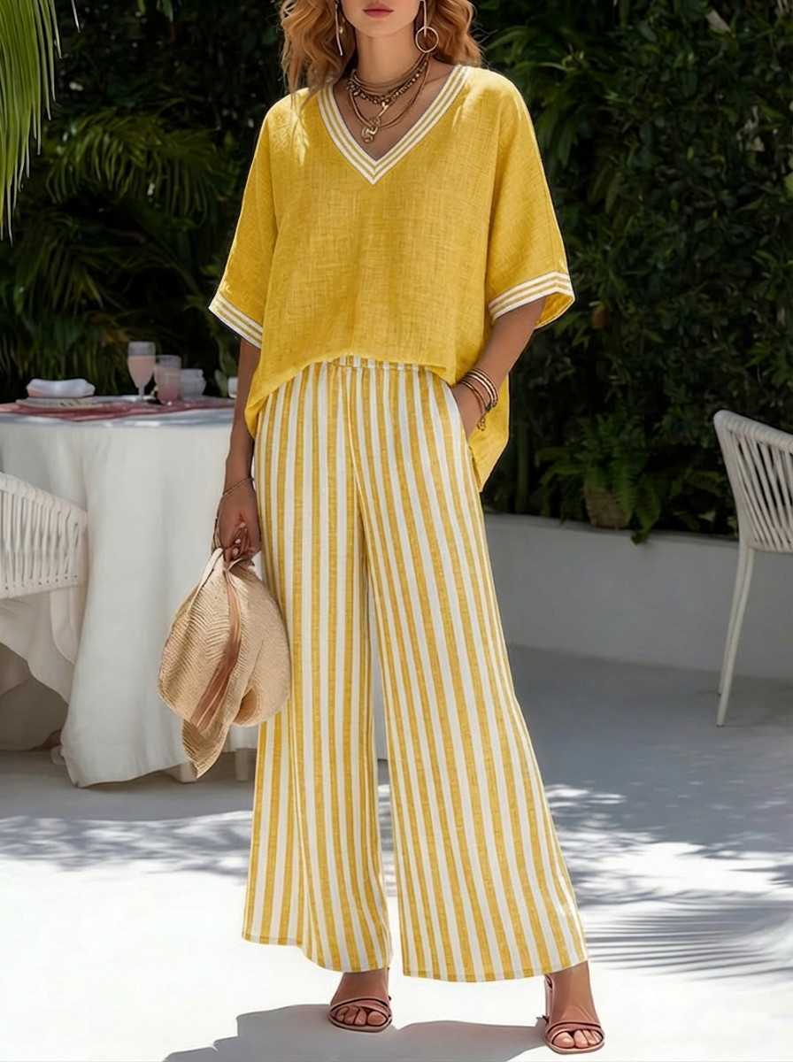 Hazel | Summer Striped Duo Set