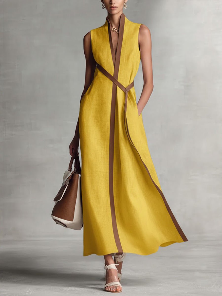 The Harper™ | Elegant Linen Maxi Dress