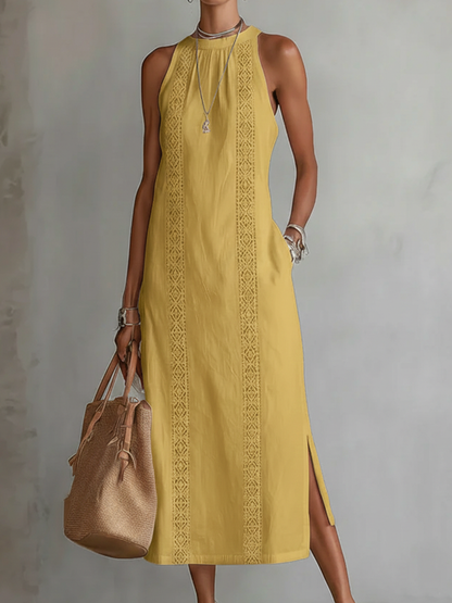 Olivia | Relaxed Mandarin Midi Dress