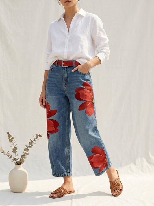 Willow | Printed Elegant Floral Pants