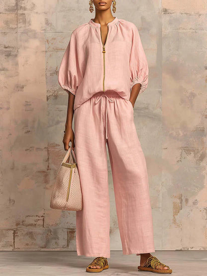 Hailey | Relaxed-fit Shirt and Pants Set