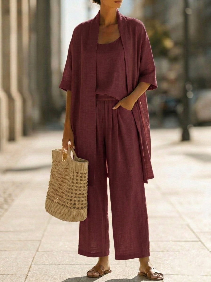 Anne | Linen Three-Piece Set