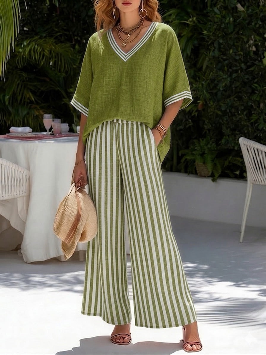 Hazel | Summer Striped Duo Set