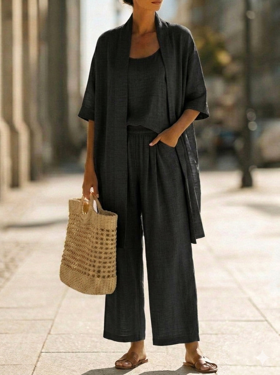 Anne | Linen Three-Piece Set