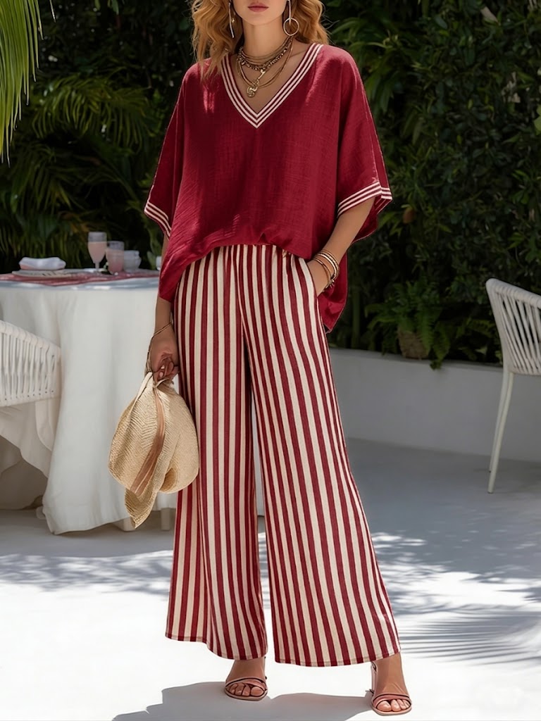 Hazel | Summer Striped Duo Set