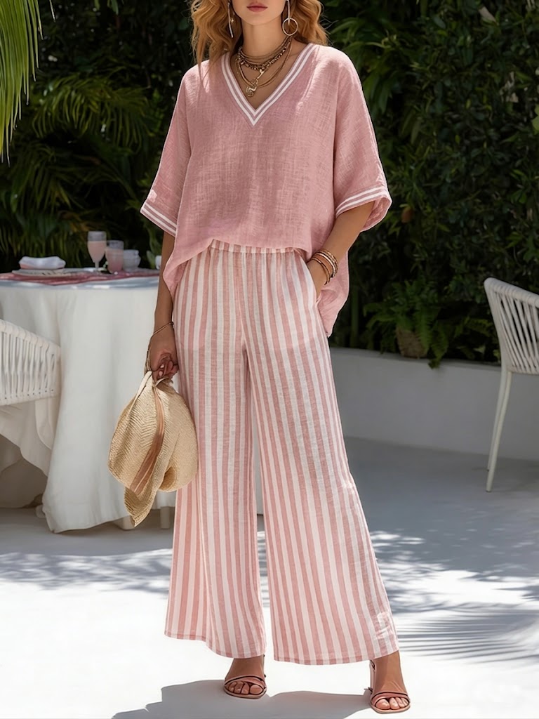 Hazel | Summer Striped Duo Set