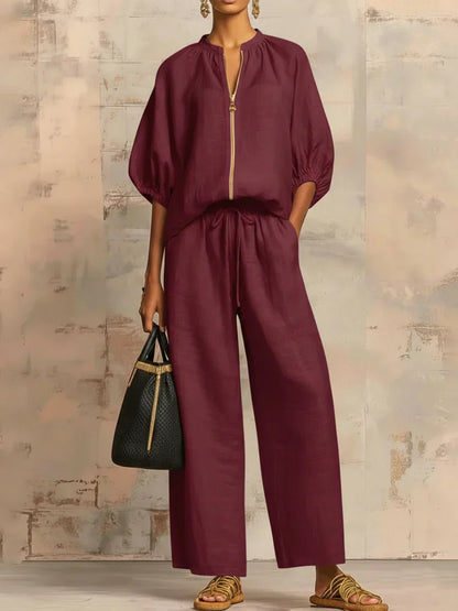 Hailey | Relaxed-fit Shirt and Pants Set