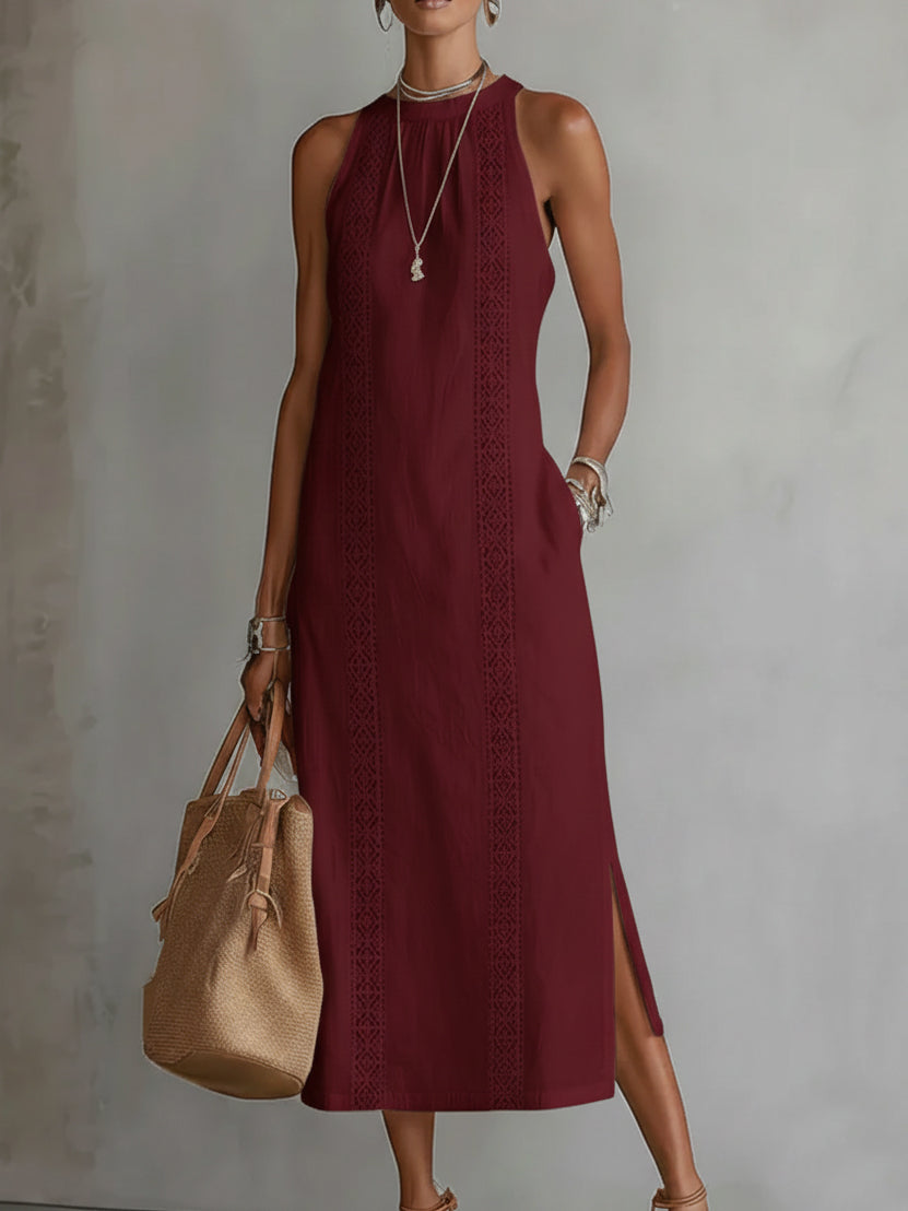 Olivia | Relaxed Mandarin Midi Dress