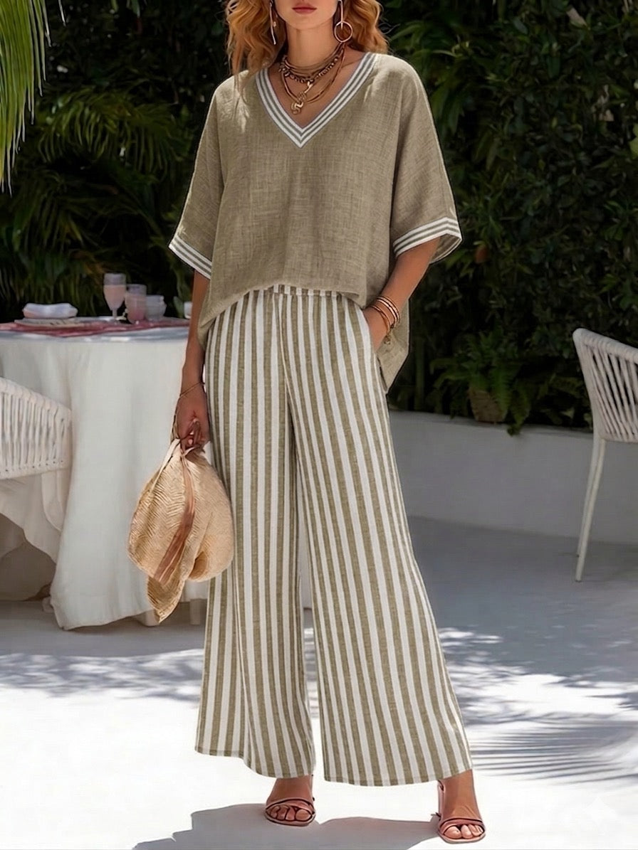 Hazel | Summer Striped Duo Set