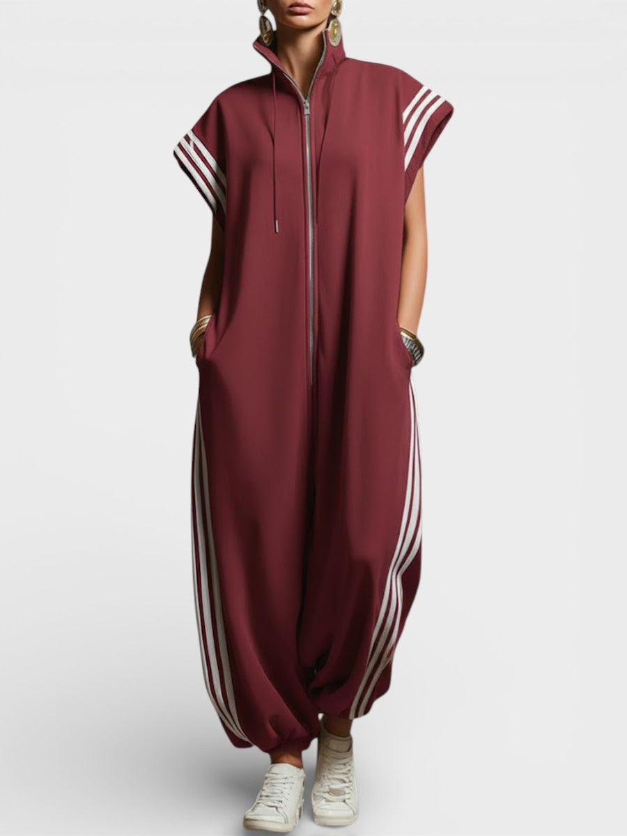 Lily | Comfy Zip Neck Jumpsuit