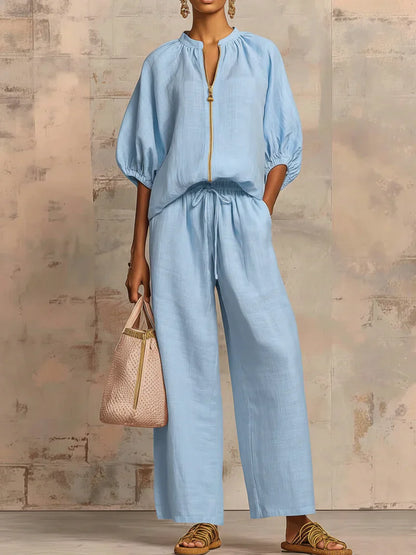 Hailey | Relaxed-fit Shirt and Pants Set
