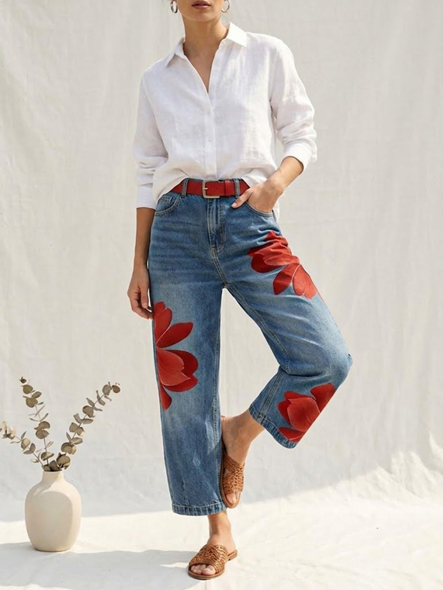 Willow | Printed Elegant Floral Pants