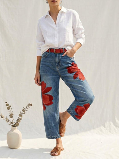 Willow | Printed Elegant Floral Pants