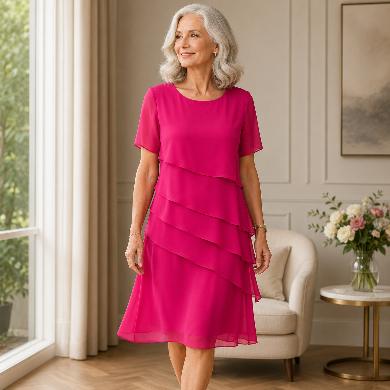 Linda | Ruffle Dress