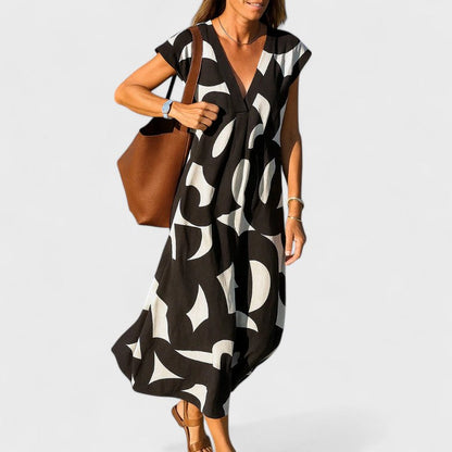 Valery™ - Flowing V-Neck Dress