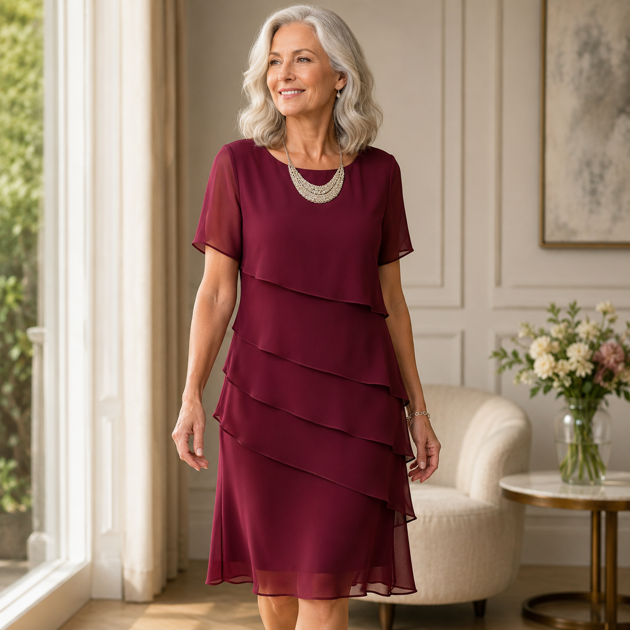 Linda | Ruffle Dress