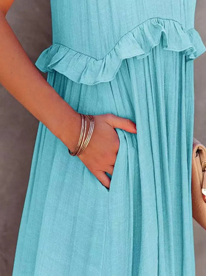 Lily | Elegant Tiered Pocket Maxi