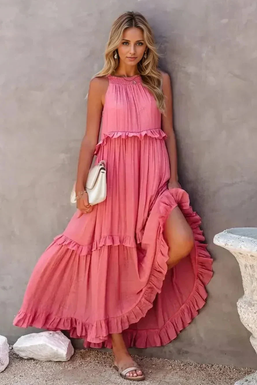 Lily | Elegant Tiered Pocket Maxi