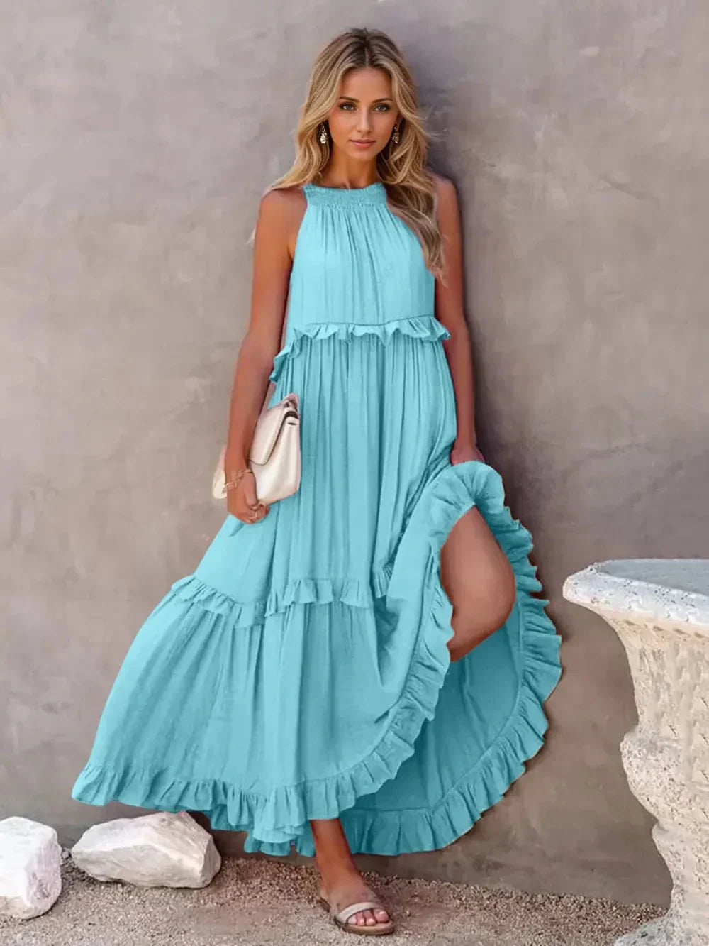 Lily | Elegant Tiered Pocket Maxi