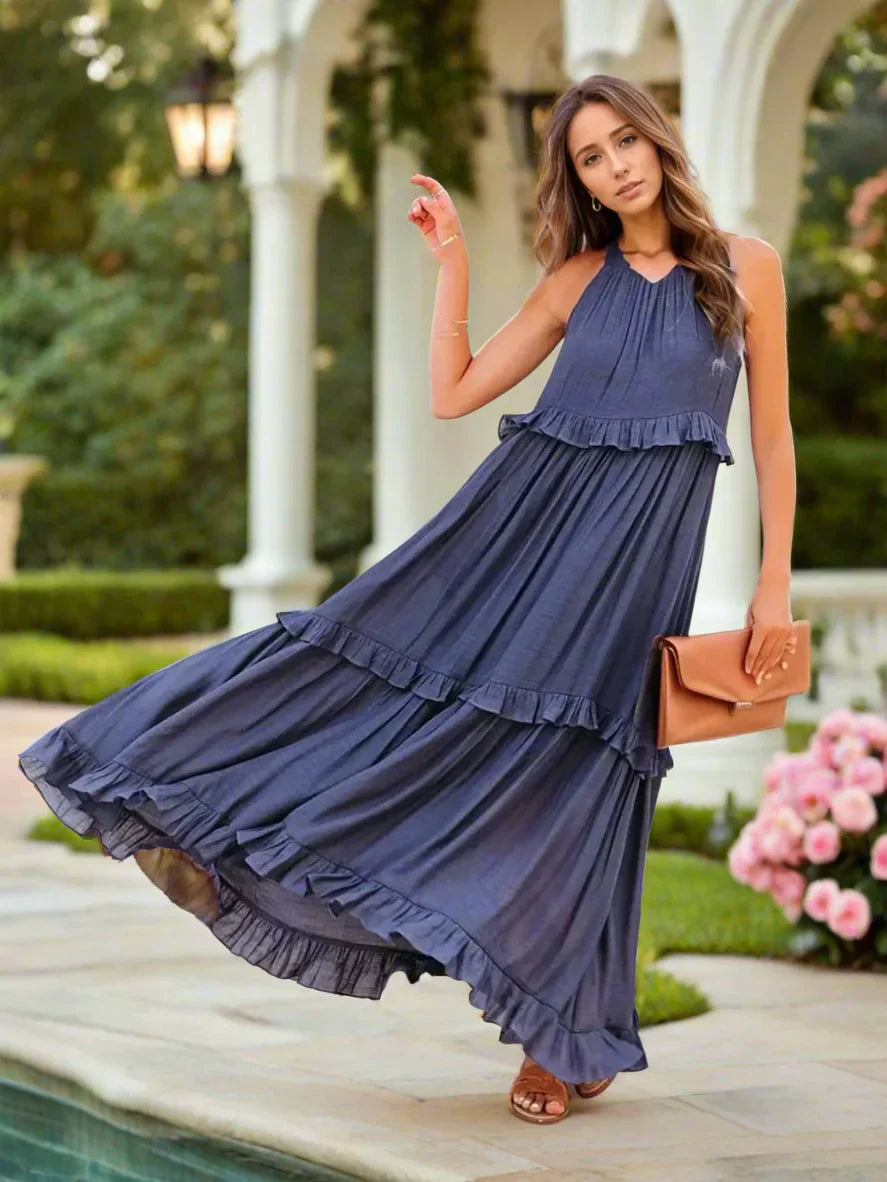 Lily | Elegant Tiered Pocket Maxi