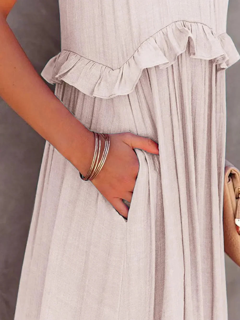 Lily | Elegant Tiered Pocket Maxi