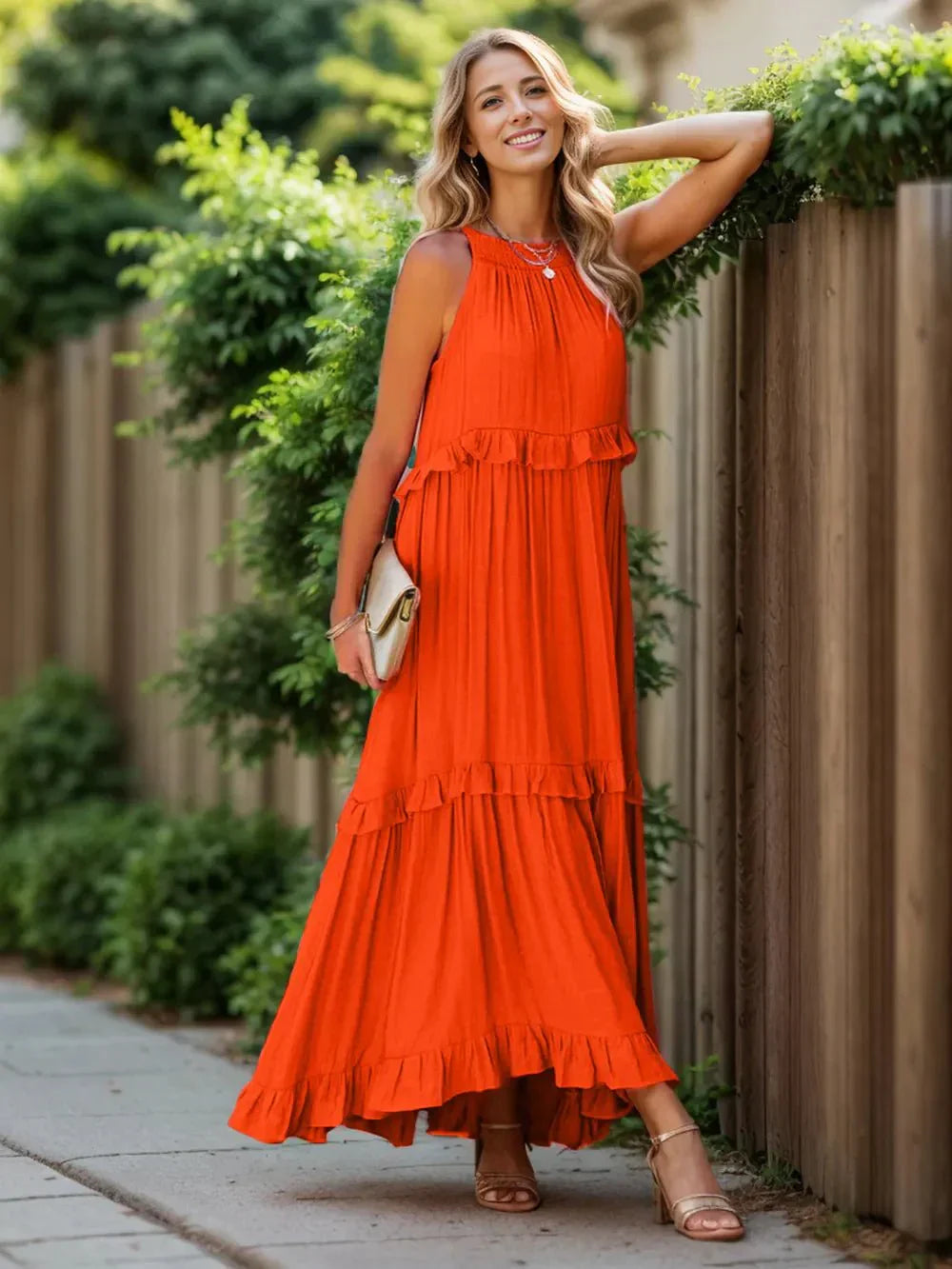 Lily | Elegant Tiered Pocket Maxi