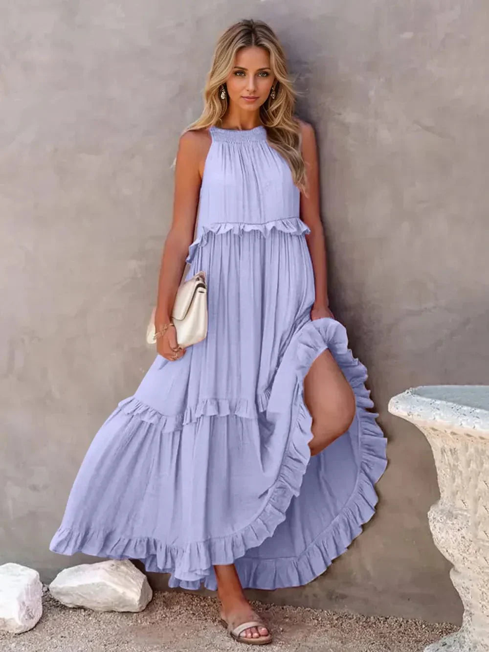 Lily | Elegant Tiered Pocket Maxi