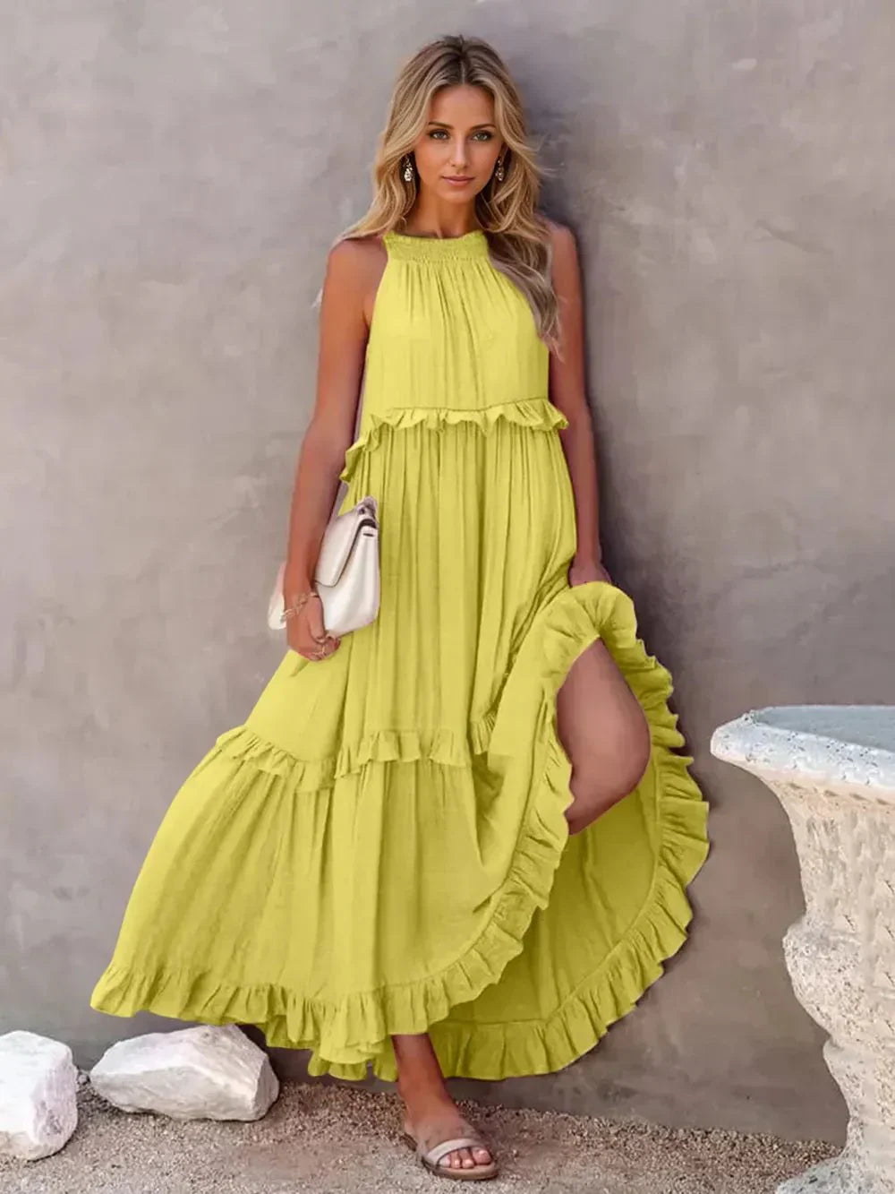 Lily | Elegant Tiered Pocket Maxi