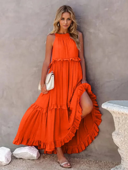 Lily | Elegant Tiered Pocket Maxi