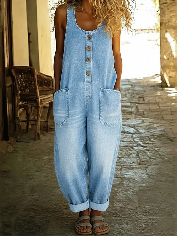 Saylor | Washed Denim Overalls