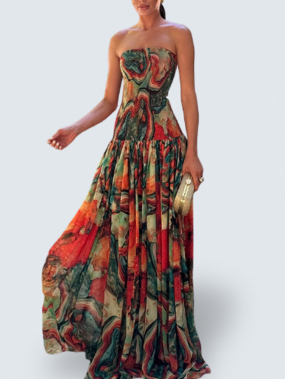 Sienna | Strapless Ombre Maxi Dress