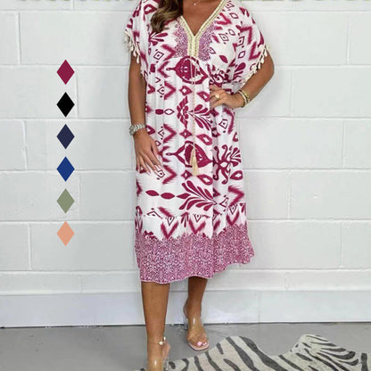 Carmie | Printed A Line Dress
