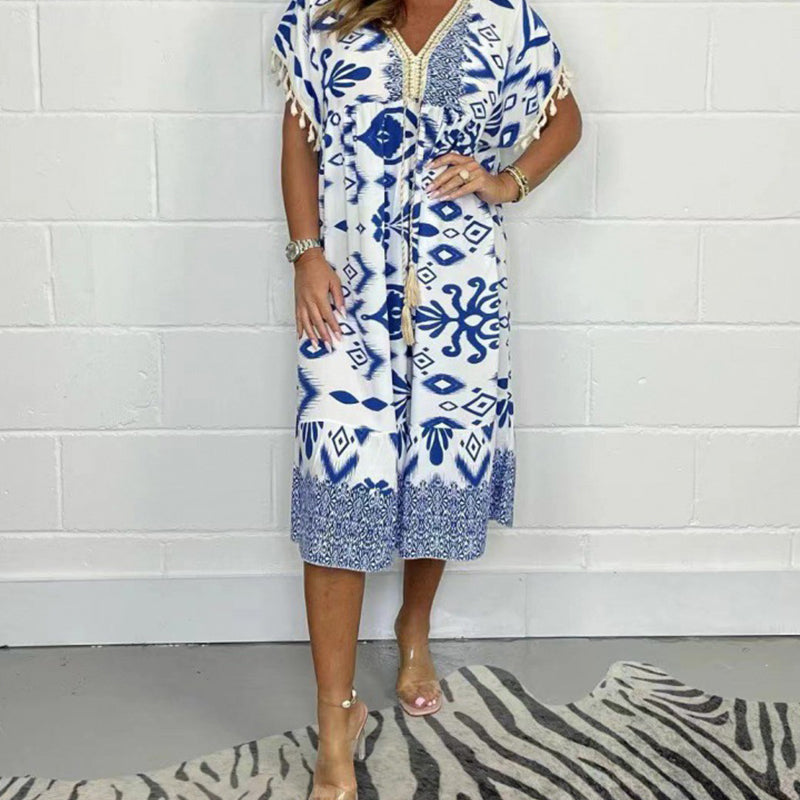 Carmie | Printed A Line Dress
