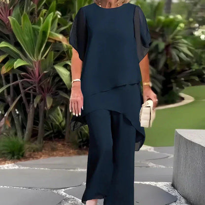 Evelyn | Draped Pants Suit