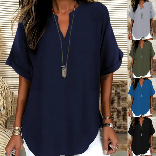 Juliette | Lightweight V-neck Blouse