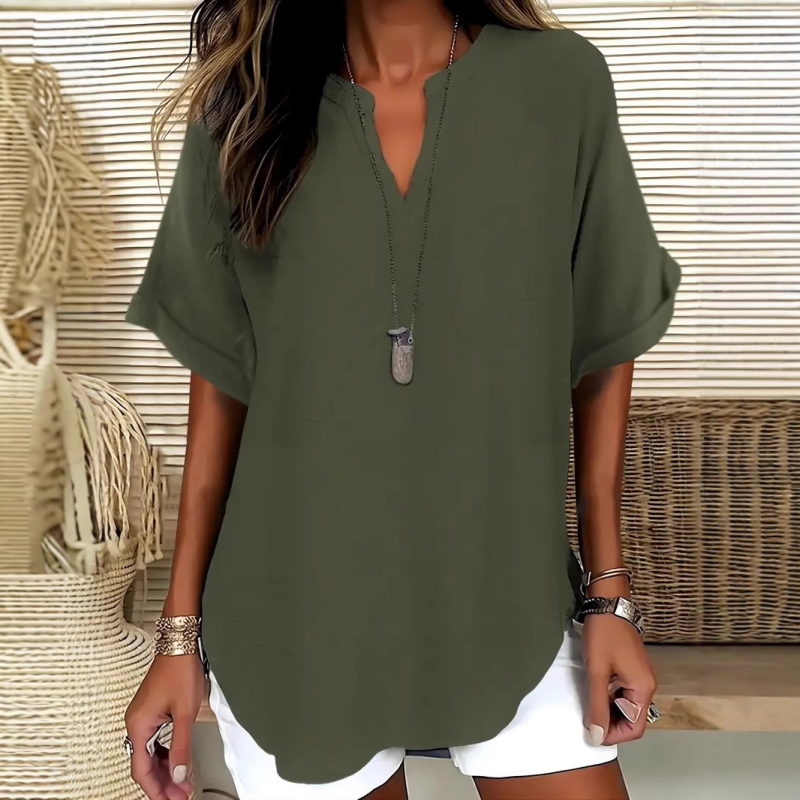 Juliette | Lightweight V-neck Blouse