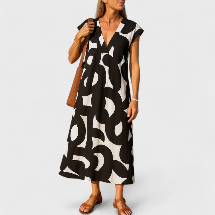 Valery™ - Flowing V-Neck Dress